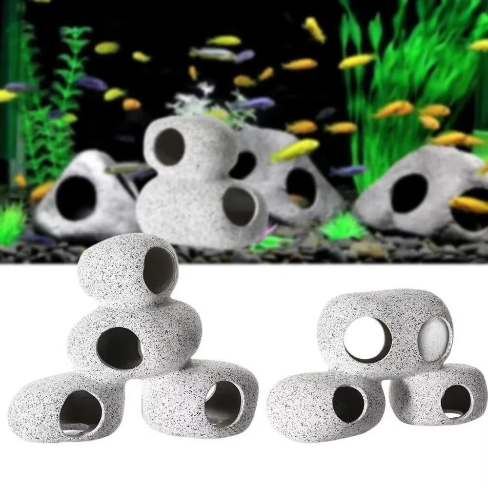 Aquarium Fish Hiding Places - Roccia Nascondiglio per Acquario in Argilla