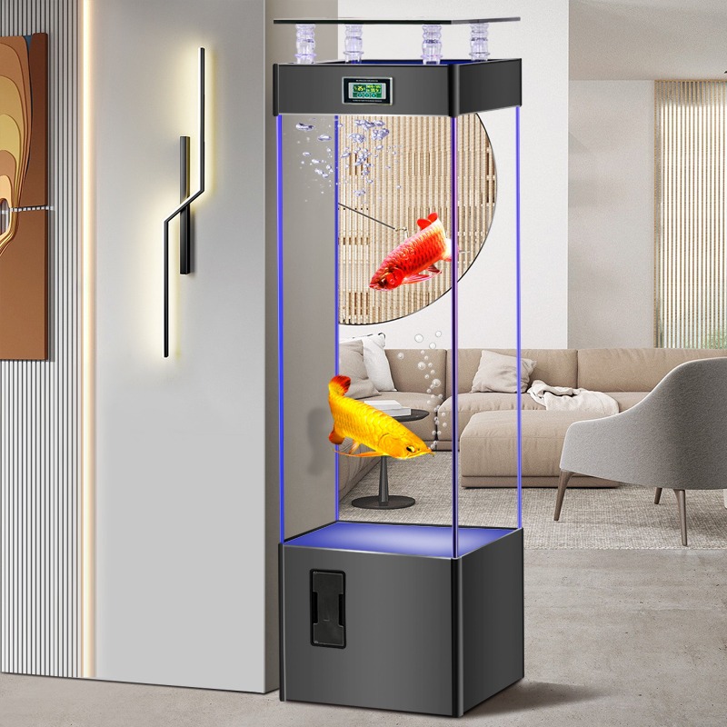 Aquarium Fish Goldfish - Acquario in vetro ultra-trasparente, senza necessità
