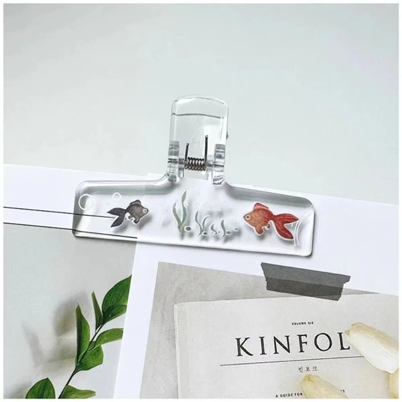 Aquarium Fish Goldfish - Clip per raccogli documenti in acrilico