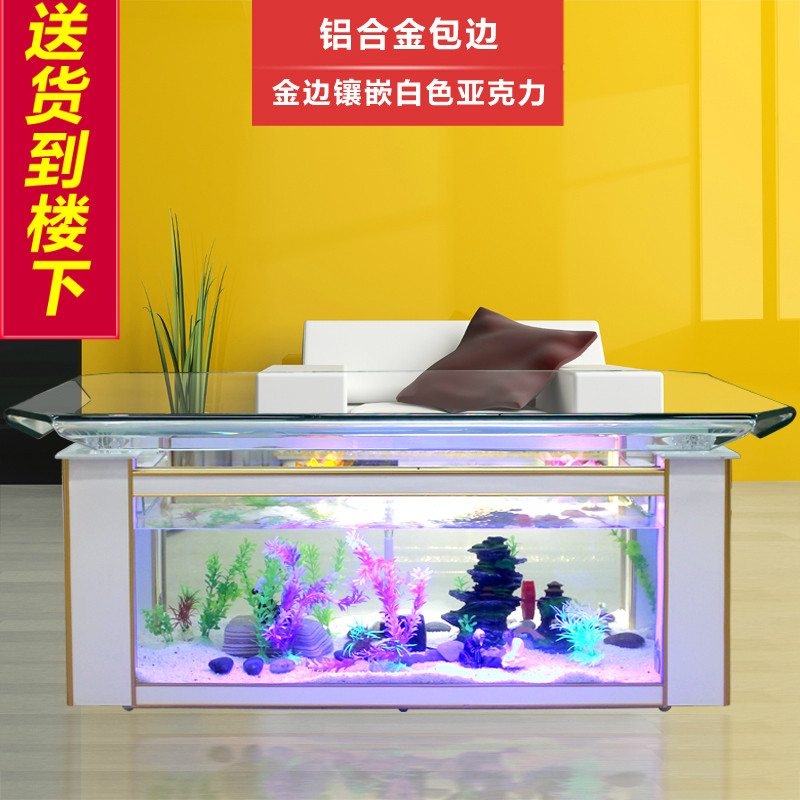 Aquarium Fish Goldfish - Acquario Ecologico Xihao per Tavolino da