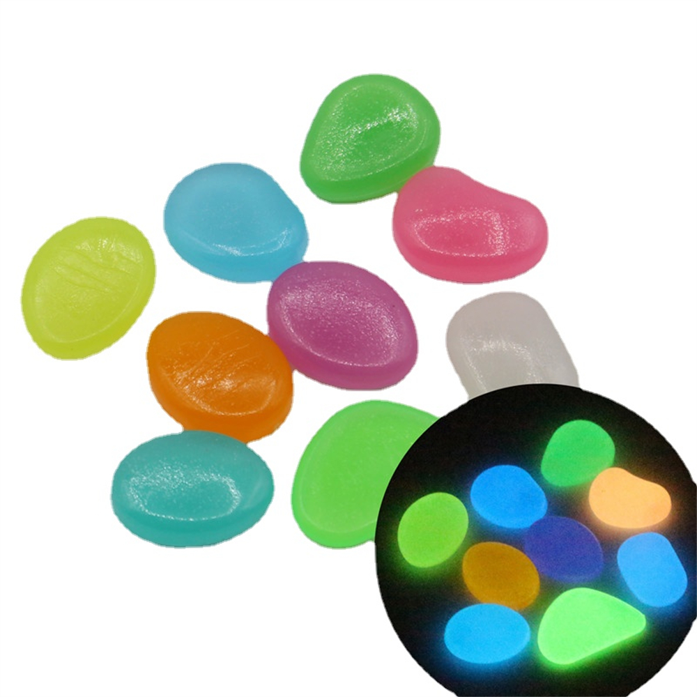 Aquarium Fish Glow In The Dark - 50 pezzi di pietra luminosa fluorescente