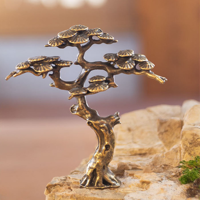 Aquarium Decoration Rock - Mini statuetta in miniatura di pino